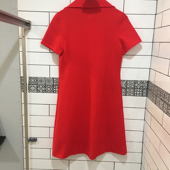 Vintage 70’s✨🌟 red collared button-up A-line - Picture 5 of 6